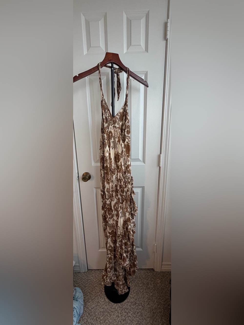 VTG halter maxi dress bias cut